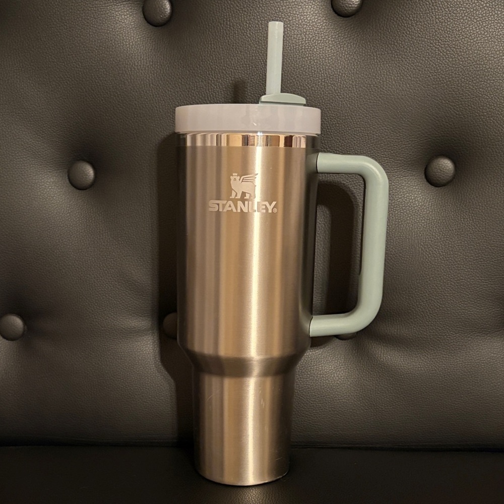 Stanley Stainless Steel Tumbler with Handle - Silver and Gray 40oz